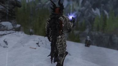 Alduin the black retexture 4 - with male mesh on female character