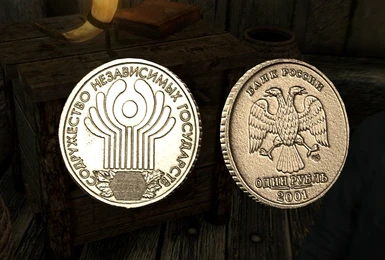 One Russian Ruble Coin for Septim Replacer (10 Years of the CIS)