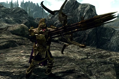 Heroic Dwarven Armor with Dwemer Exoskeleton   Bow is Seige Bow Collections Bow v3