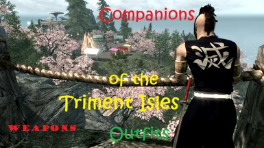 Companions with new Outfits and Weapons in the Triment Isles LE