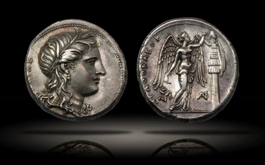 New coin. Antique silver.Tetradrachms.