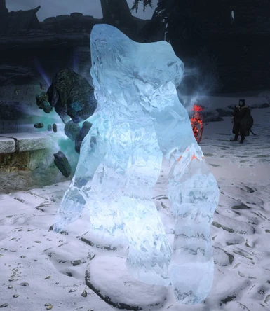 With Transparent and Refracting Icicle and Frost Atronach IV