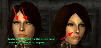 Textures for the vanilla mesh do weird things on TKTKs 