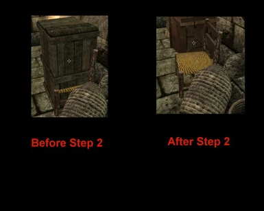 Crate over Chair before and after Step 2