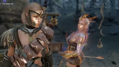 in the rain caused by her Storm Call with my char Tara