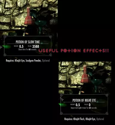 New potion effects