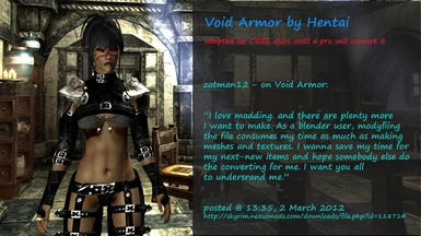 Void Armor adaptation for CBBE users