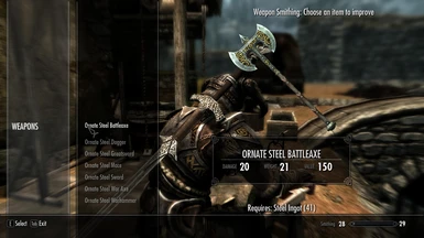 Improvable Ornate Steel Weapons