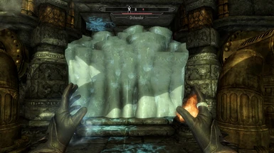 Ice wall blocking a dungeon entrance