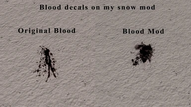 Blood decals on snow