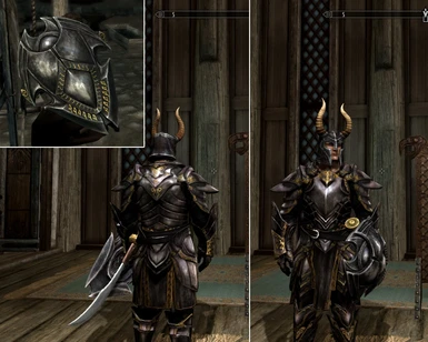Male armor and shield