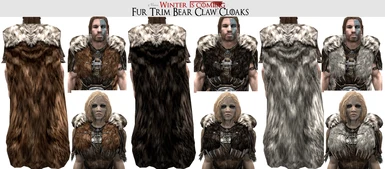 Fur Trim Bear Claw Cloaks