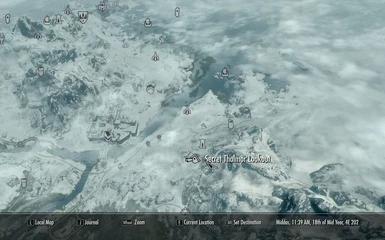 Secret Thalmor Lookout-Location on Map