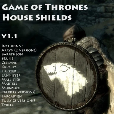 GAME OF THRONES - House shields