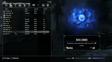 Raise Zombie at 100 Conjuration Skill at Scale_01
