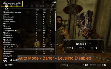Auto Mode - Barter - Leveling Disabled
