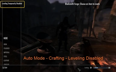 Auto Mode - Crafting - Leveling Disabled