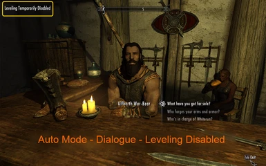 Auto Mode - Dialogue - Leveling Disabled