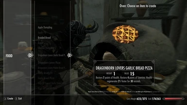 Hearthfire Edition Dragonborn Lovers Garlic Bread Pizza
