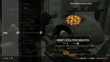 Hearthfire Edition Horkers Special Potato Bread Pizza