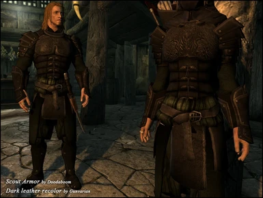 Scout Armor - Black Leather-Dark Green clothes
