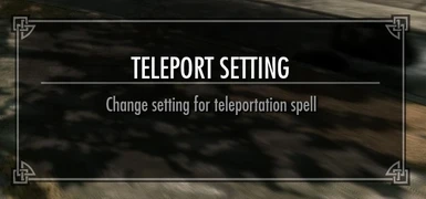 Teleport Setting