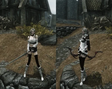new female 2-hand sword and bow animations at Skyrim Nexus - Mods and