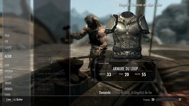 Forge the Companion armor - Forger armure du Loup