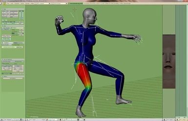 Attacking pose in WEIGHTPAINT MODE
