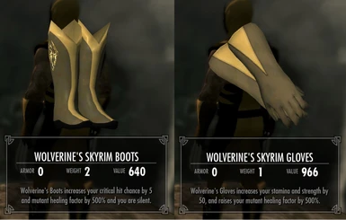 Skyrim Wolverine Boots and Gloves