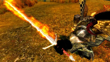 Flame Touched Silver Longsword