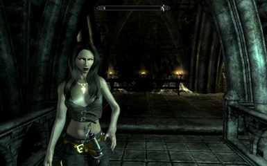 my nord player idunna the blind seer when she is in human form she is blind