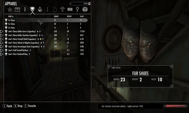 fur shoes with normal stats