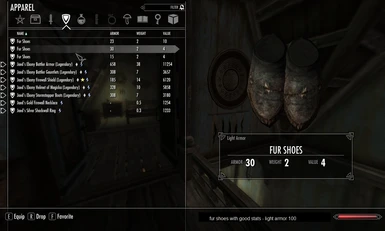 fur shoes with good stats