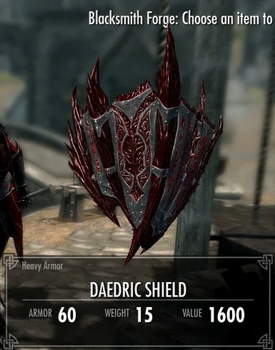Blood Metal Daedric Shield Smithing