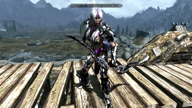 Siverlight Black armor with Pink feathers and gems