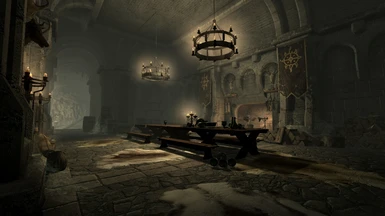 Fort Dawnguard Dinner Hall Before