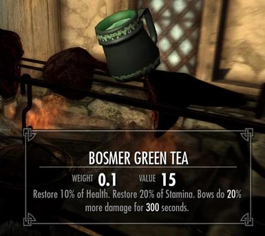 Cup of bosmer green tea