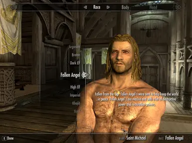 skyrim angel race mod