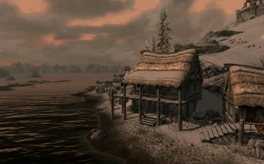 View of the house from Dawnstar harbor