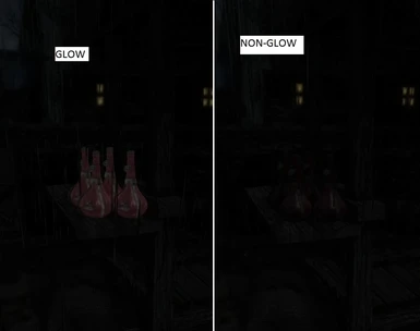 Glow and Non-glow comparison - with CoT Dark Nights and RealVision Vibrant ENB
