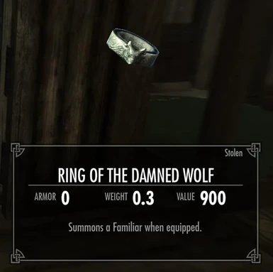 Ring of the Damned Wolf