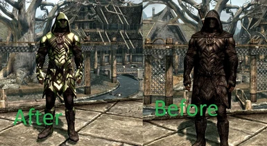 Nightingale Armor Male Woodlands Camo with or without Cape at Skyrim ...