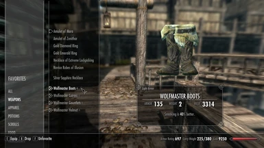 Wolfmaster Boots Stats