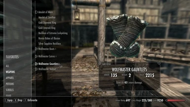 Wolfmaster Gauntlets Stats