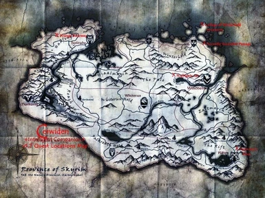 Cerwiden v1-7 Quest Locations Map