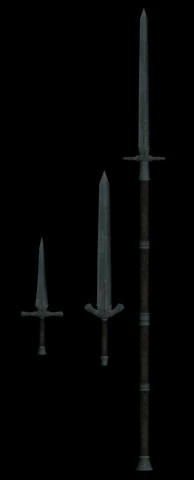 Silver weapon set