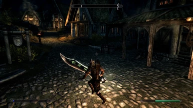 Third-person view of true blade