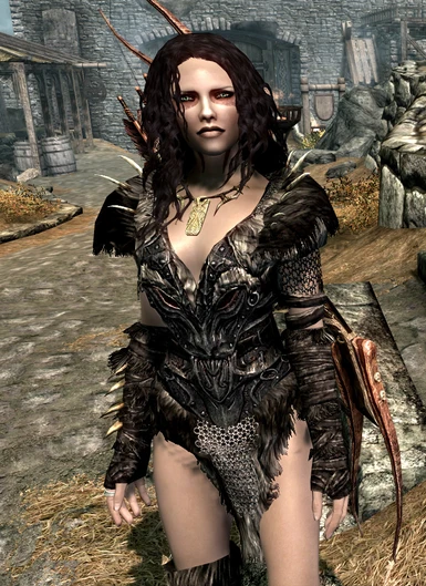 Aela modded w black SHR armor