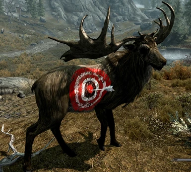 Elk with target decal Bulls-eye